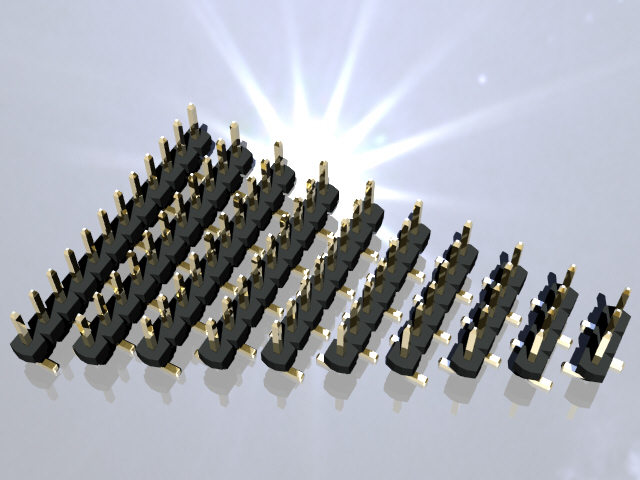 引脚接头单直SMD，间距2毫米，高度6.6毫米。它是一种用于带有电子设备的印刷电路板上的元件